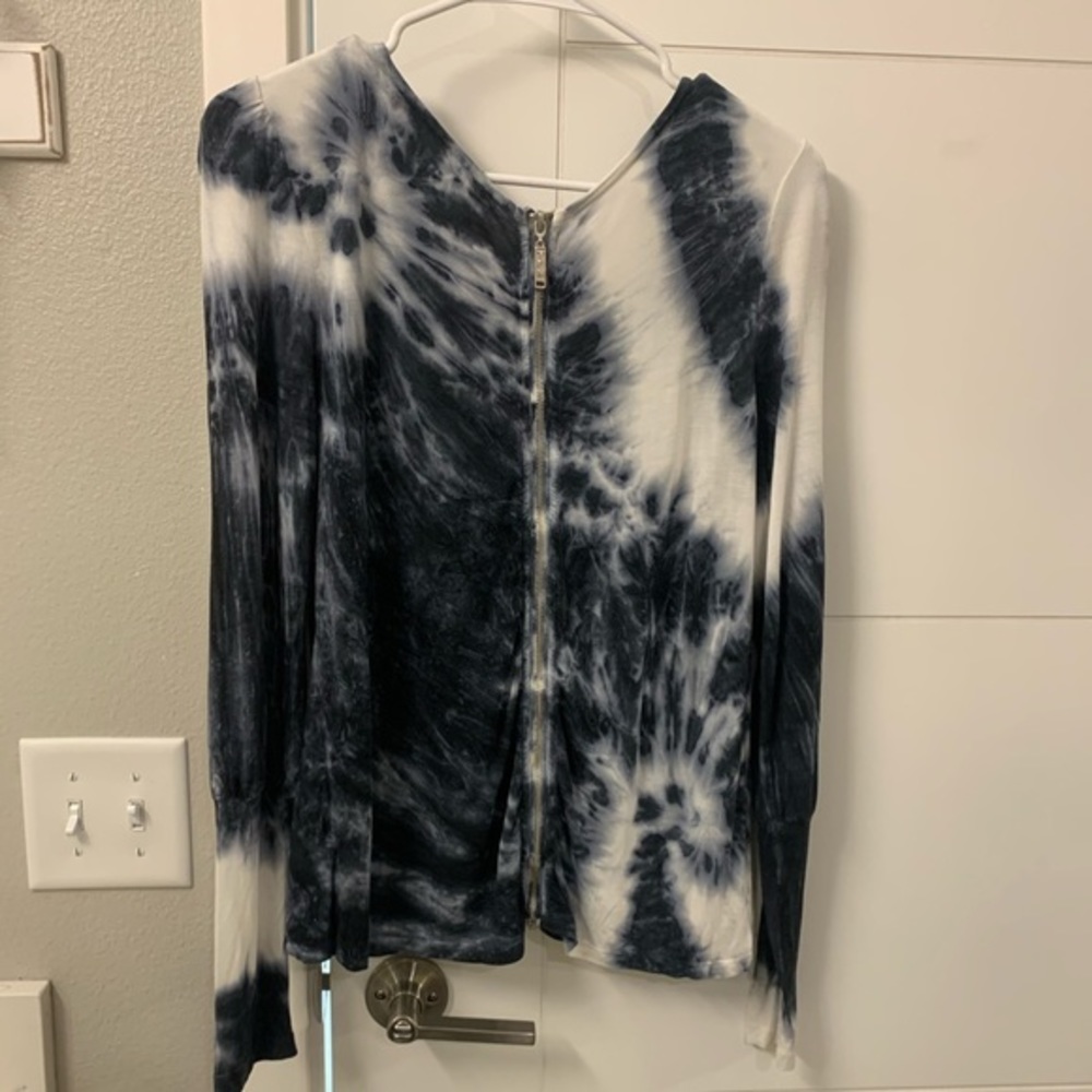 Young Famous and Broke Blue Tie Dye Top Zipper - Picture 6 of 7